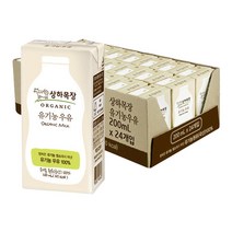 [소솜상점] 상하목장 유기농 우유 200ml x 24팩 + 소솜물티슈