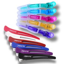 뷰티다모아 미용실 헤어 집게핀 클립 실리콘 6개입 악어 10개입, 9번 악어클립10개(그린)