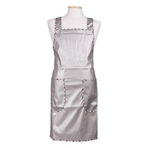 로사홈 고급 방수 앞치마 식당 급식 주방 무지 2size, 은색, FREE