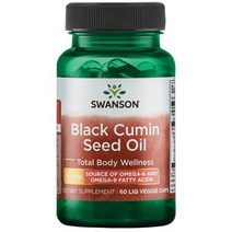 스완슨 오일 500mg 블랙 커민 씨드 리퀴드 배지캡슐 1개, 60개입 × 60정 × 1개