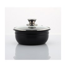 퀸센스 더리치 블랙 세라믹 인덕션 겸용 스텐 냄비 뚝배기 14cm 18cm, 1개, 더리치 블랙스텐 뚝배기 18cm