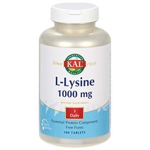 Kal L-리신 1000mg 타블렛, 100개입, 1개