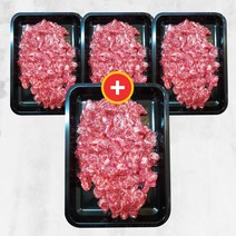 우마왕 한우 1++ no9 소고기 국거리용 냉장 목심 앞다리 설도, 4팩, 300g, 목심or고급정육혼합세절