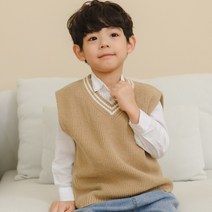 망치키즈 아동용 브이넥 니트 조끼(품질비교불가)봄가을 간절기용 남아 여아