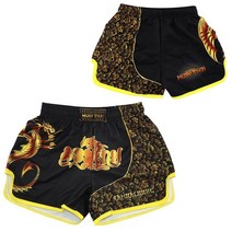 권투글러브 샌드백 권투볼타이거 무에타이 프린트 MMA 반바지 남녀 공용 아동 통기성 파이트 팬츠 산다 B, 04 Dragon Black_12 100