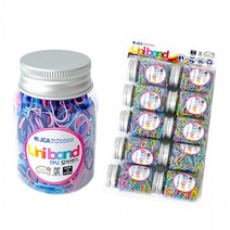 유니밴드 컬러 TPU 머리고무줄 소형 원통형 케이스포함 국내생산 10개세트