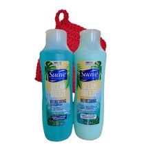 Suave Essentials 오션 브리즈 샴푸 & 컨디셔너 (각 1개) 650ml(22.5온스) 번들 패밀리 사이즈 번들 보너스 핸드메이드 수건 포함 제네릭(Generic)