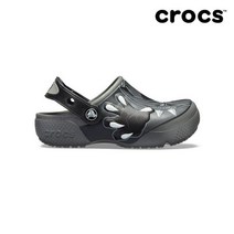 크록스 키즈 펀랩 블랙펜서 클로그 샌들 205503-0DA