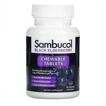 삼부콜 블랙 엘더베리 츄어블 테블렛 30정, 1개, 츄어블 30정