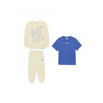 MLB KIDS 베이직 빅로고 맨투맨 세트 3set NY L.Beige
