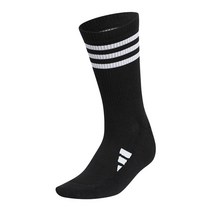 아디다스 2023 여성 크루삭스 골프양말 HT5820, 블랙+화이트