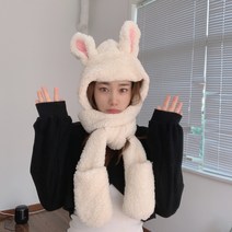 겨울 학생 후드워머 귀여운 심플 군고구마장사 군밤장사 풀오버 따뜻한 귀달이캡 데일리