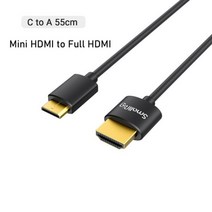 SmallRig 울트라 슬림 고속 4K 미니 HDMI to 케이블 C A /D A/35cm/ 55cm Sony/Nikon/Canon 3040/3041/3042/3043, [02] C to A 55cm, 02 C to A 55cm