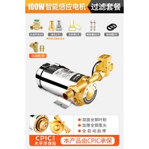 가정용 수도 가압 펌프 무소음 부스터 수압 모터 220V, 100W + 필터링