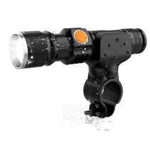 자전거 라이트 전조등 바이크 3 in1 8000 루멘 자전거 라이트 세트 usb 충전식 방수 슈퍼 브라이트 줌 헤드 라이트 리어 라이트 mtb 자전거 부품 led 라이트, 2 in 1