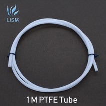보일러배관 보일러 호스 배관 자재 덕트 PTFE 튜브 파이프 프린터 보우덴 압출기 J 헤드 핫엔드 5 6 1.75mm 3mm 필라멘트 고온 저항 1M 295202, ID1mm OD2mm