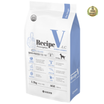 라이브잇 유한양행 Recipe V 반려견 처방식사료, 3개, 1.2kg, 알러지+피모