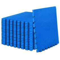 ProsourceFit 퍼즐 운동 매트 EVA 폼 운동 매트, Blue - 1 inch - 72 Sq Ft - 18