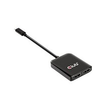 Club 3D 2 포트 멀티 모니터 어댑터 USB 타입 C - 듀얼 디스플레이 4K 60Hz 스플리터 MST 허브 60Hz-CSV-1555