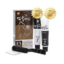 먹물머리 1분 새치 염색약, 자연갈색, 2개