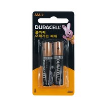듀라셀 건전지 DURACELL LR03 AAA 2입 1.5V, 1개, 2개