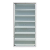 드림퍼니처 유리문7단cd장식장 피규어 레고 진열장 수납장 틈새장, 유리문가로60cm7단cd장식장 화이트