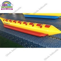 바나나시소 에어바운스 물 재미 게임 단일 튜브 풍선 부동 장난감 바나나 보트 판매, 4 seats+빨간