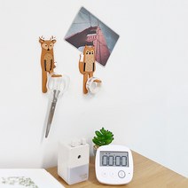 현관 냉장고 열쇠 마스크걸이 무타공 SAFARI 자석행거, 곰