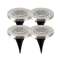 태양광 8LED 바닥등 4개입 솔라 매립 잔디등 정원등, 단품