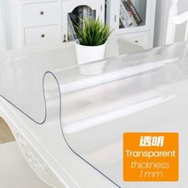 비트라테이블 PVC 투명 식탁보 방수 내유성 데게 부드러운 유리 실리콘 직사각형 테이블 매트, Transparent+60x80cm