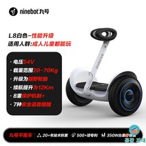 샤오미 나인봇 9호 미니 두발 전동휠 자가발란스 L8, 54v, 업그레이드.L8화이트+오프로드타이어+2h급속충전】