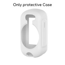 Garmin Edge 530 830 용 2 in 1 보호복 케이스 강화 유리 실리콘 커버가있는 자전거 컴퓨터 화면 보호 필름, White