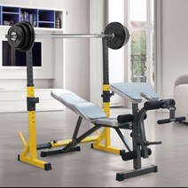 홈짐 파워랙 미니랙 올인원 스쿼트 홀더 폭 조절 가능 바벨 역도 세트 간편, 09.스쿼트 80kg 바벨