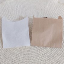 도너츠봉투 (크라프트 화이트/100장) 고로케봉투 쿠키포장 코팅봉투, 크라프트2호(ㅡ형태)