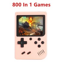 미니컴파이 800 in 1 미니 게임 핸드 헬드 게임 플레이어 휴대용 레트로 비디오 콘솔 보이 8 비트 3.0 인치 컬러 lcd 스크린 게임 보이, 800 핑크