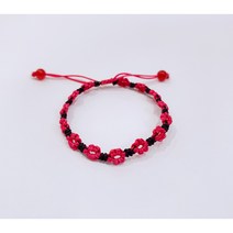 영진상사 행운팔찌 전통매듭 태양꽃 핸드메이드 우정 팔찌행운팔찌 실팔찌 미크라메 선물 남여커플팔찌 SL047, 02핑크