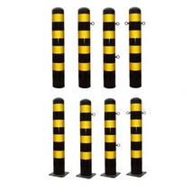 일자형 스틸 볼라드 115 x 1200mm, 매립H1200고리없음