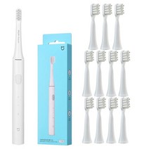 Xiaomi-미지아 소닉 전동 칫솔 성인용 울트라 자동 USB 충전식 Mi 스마트 방수, T100 White -11 Head