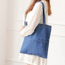 5myshop_데님 라인 청에코백 캐주얼에 가방 쥬얼 에 숄더 여자에 여성에 용에_5myshop