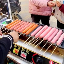 구운 소세지 그릴 노점 장사 온도조절 휴게소 핫바, 구운 소시지  철판 기계  도구