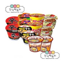 [간식팩토리] 신라면큰사발2개 + 튀김우동큰사발2개 + 짜파게티큰사발2개 + 진라면(매)큰사발2개 + 육개장큰사발2개 + 사리곰탕큰사발2개, 1세트