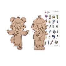 다문화 체험 세트 세계 여러나라 의상 우드 팬시 교구 초등 교육 diy 만들기 키트, 중국 ＋ 사은품 증정