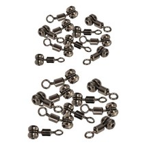 20Pcs 볼 베어링 낚시 회전 커넥터 잉어 반지 헤비 듀티, 구리, 구리