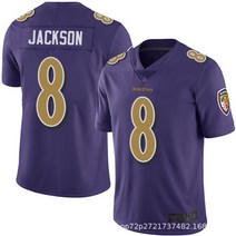 올리브 유니폼 NFL 까마귀 유니폼 8 #JACKSON9 #52 #보라색 흰색 검은색 전설판 역전판
