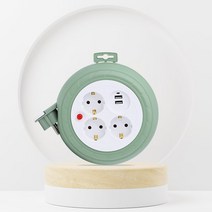 무료 러그박스 3M 코드릴 1.0SQ 민트 접지3구 전기선 릴선 멀티탭