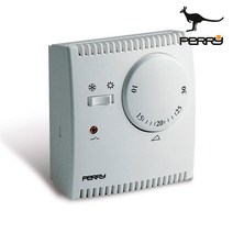 페리 Perry Teg Analog Thermostat With Light And Selector, One Size White