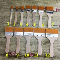 나일론 헤 페인팅 브러쉬 오일 수채화 물 파우더 페인트 학교 학생 미 용품 다른 크기 멀티 응용 프로그램, 9