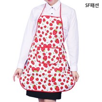 딸기 목걸이형 앞치마 유니폼 과일 단체 어린이집 식당 유치원 서빙 가정 카페, 딸기(sfyae07)