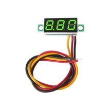 DC의 경우 0.28 인치 미니 0-100V 3 전선 LED 디스플레이 디지털 전압계 게이지 전압, 녹색