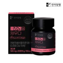 한미양행 콜라겐을 채우다 저분자 피쉬 콜라겐 피부 영양제 500mg 30정, 4박스(4개월분)